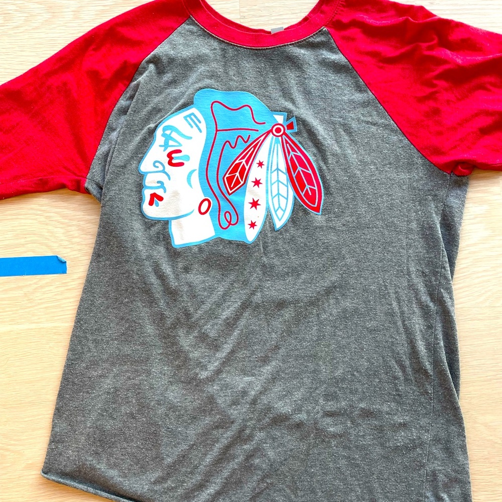 Chicago BlackhawkS Baseball Tee Jersey